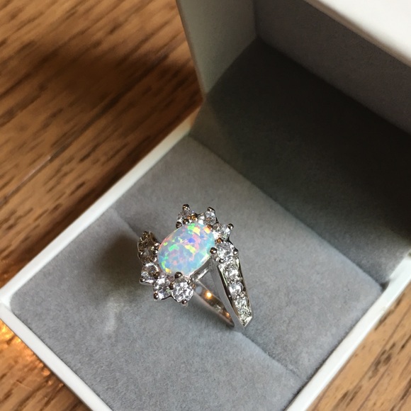 925 sterling silver engagement wedding ring - Picture 2 of 7